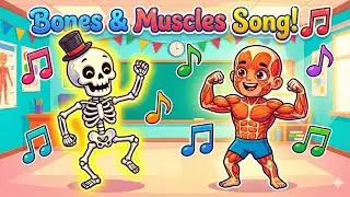 “Sing Along! Bones & Muscles Song for Kids 🎵 Learn Human Body”