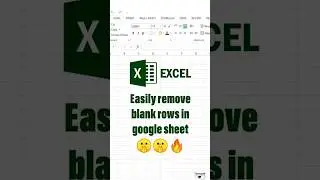 Remove Blank rows in Google sheet| #excel #education #shortcuts #computer #jobs #accounting #google