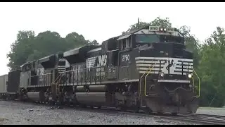 NS SD70M-2s Leading NS 63A in Millen, GA 7/13/23