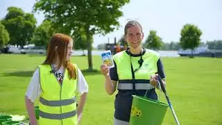 Kinderburgemeester Lieke in actie tegen zwerfafval