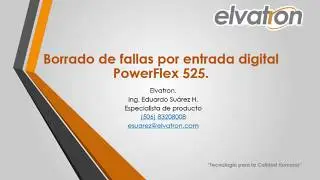 PowerFlex 525: Borrado de fallas por entrada digital