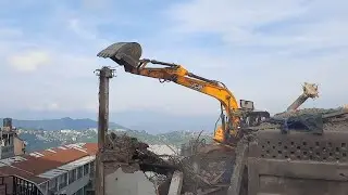 Skills JCB Operator - 2 || JCB Excavator  Work || Aizawl Market Building Demolition