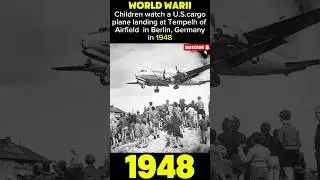 Berlin Airlift 1948 | U.S. Cargo Plane Lands at Tempelhof #BerlinAirlift #Tempelhof#ColdWarHistory