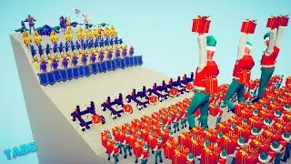PRESENT ELF ARMY 🎁Vs⚔️ LEGENDARY RISE FACTION - Totally Accurate Battle Simulator [TABS]