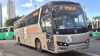 Buses of Egged, Metropoline, Electra Afikim and Kavim at Central Train Station Terminal in Tel Aviv