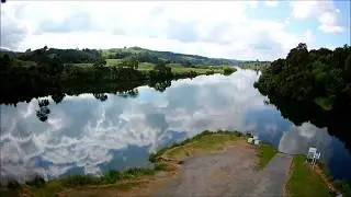 Lake Karapiro from Little Waipa camp ground.