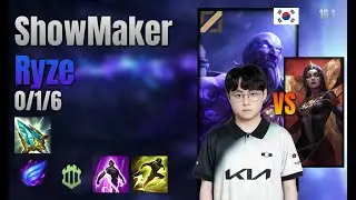 ShowMaker Mid Ryze vs LeBlanc lol KR solo rank Full Game 16.1 | 쇼메이커 라이즈 vs 르블랑