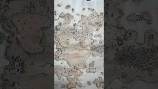 Fantasy Map🗺️ #map #drawing #diy #easy #rice #hacks #shorts #tea #old #art #lineart #fantasy #craft
