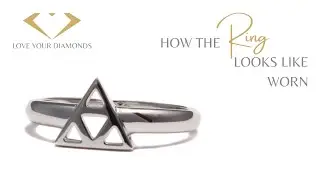 Love Your Diamonds nerdy Triforce ring made from genuine 925 sterling silver