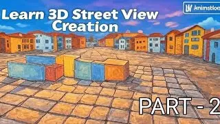 Making a 3D Street View in Mobile part - 2|| #prisma3d  #dailyanimation #AkkuKiDuniya
