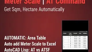 ​AutoCAD Area Table to Excel/CSV | AT Command | Get Sqm, Decimal & Acre Automatically!