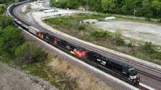 TRAIN HAD TO WAIT 3+ HRS ON THE MAIN 2 MOVE BECAUSE OF MOW! Train action with K5LLAs, NS, CSX & more
