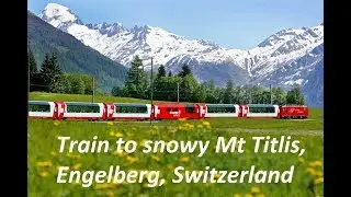Train to snowy Mount Titlis, Engelberg Switzerland