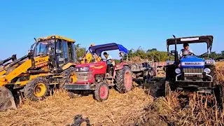 Backhoe loader and tractor working video | tractor jcb video ||