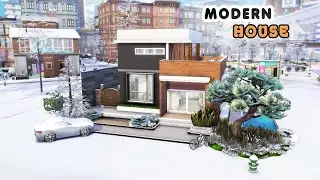 ORANGE BLACK MODERN HOUSE // The Sims 4: Speed Build // NO CC