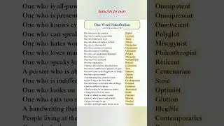 One word substitution 📗✅ #english #substitution #shorts