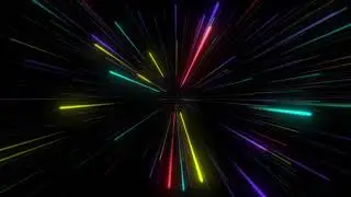 VFX Neon Rays Flying at Speed of Light [Royalty-Free / No copyright / Stock Video]