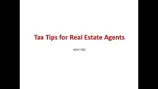 Tax Tips for Real Estate Agents
