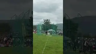 Scottish Heavyweight throwing the weight for distance