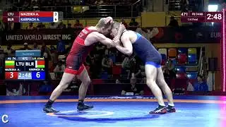 1/4 FS - 74 kg: A. MAZEIKA (LTU) v. A. KARPACH (BLR)