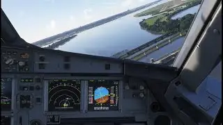 MSFS2024 Updated Fenix Airbus A319-111 ATL-DCA, Sunrise Departure, River Visual Approach