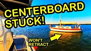 Stuck Centerboard + Shallow Sandbar = DISASTER Waiting to Happen! | Grounding 35ft Knight