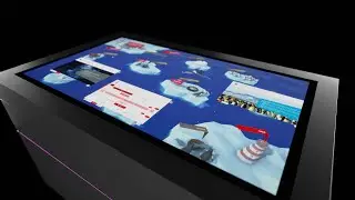 Spielerische Projekt-Pr&auml;sentation auf Multitouch-Tisch 🐧 [3D Umgebung, interaktive Pr&auml;sentation]