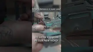 HOW TO FORGE DAMASCUS STEEL #handforgedknife #damascusblade #forge #damascus  #forging #viralvideo