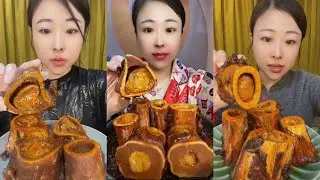 MUKBANG beef bone marrow ASMR  - The best of delicious Slime food #818