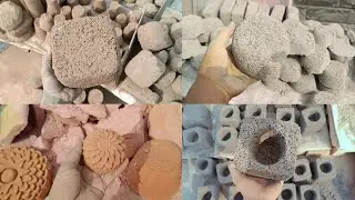 Satisfying Crumbling vlog | Gritty charcoal floor crumbling || ASMR