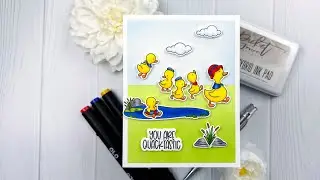 Coloring Cute Ducks for a Spring Card with Charlene!