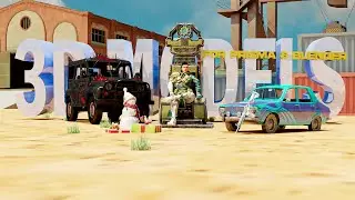 BGMI/PUBG 3D Model pack for Android and Blender | Best 3D pack ever for Android and Blender.