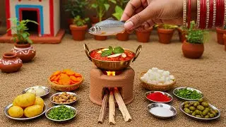 Miniature Fish with Tomato Recipe | Indian Curry Recipe | Tiny Foodkey