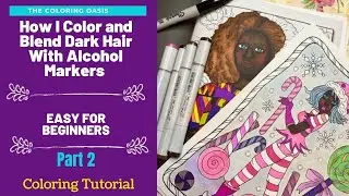 How to Color Dark Hair with Alcohol Markers | Intro to Coloring Hair Tutorial | Damita Victoria