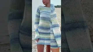 Long Sleeve Striped Knit Mini Dress |#shorts #youtubeshorts