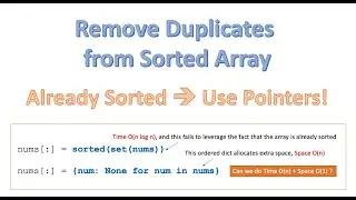 Remove Duplicates from Sorted Array