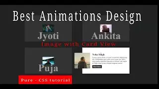 Our Team Members | Image with card awesome Hover effect  using Html & css