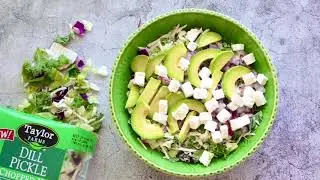Taylor Farms | Dill Pickle Salad with Chicken and Goat Cheese