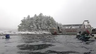 Scuba Diving in a Snow Storm!!