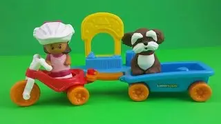 NICE! fisher price little people wagon and tricycle WATCH IT NOW!