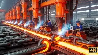 Forging Warship Anchor Chain | Inside a 1958 Industrial Forge Factory [ASMR Documentary]