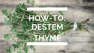 How-To: Destem Thyme
