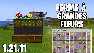 FERME GRANDE FLEUR MINECRAFT | Automatique et Efficace 1.21.11