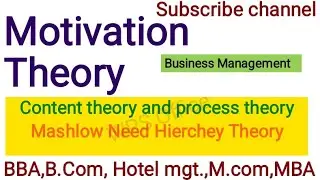 Motivational Theory, Meaning of content theory and process theory, Mashlow Hierchey Theory,Busi.mgt.