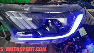 V1897 Ford Endeavour Everest LED Daytime Projector Headlight Matrix Series Stage 2 by MxsMotosport