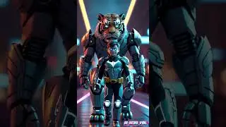 Batman Kid & Robot Tiger &ndash; The Silent Runway | AI HERO VML #marvel #shorts #aihero