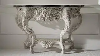 Victoire Console Table in French Painted Blanc  -TSA-721-V1