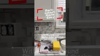 Quick and Easy Backsplash Makeover with MusselBound Adhesive! #DIY #backsplash #MussleBound