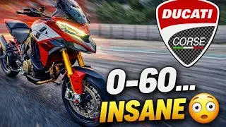 Насколько быстр Ducati Pikes Peak? Разгон с 0 до 60 миль в час! #ducati #fast