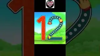 Trace Number 12 | Learn Numbers for Kids  #shorts #youtubeshorts #videosforkids #educationalvideos